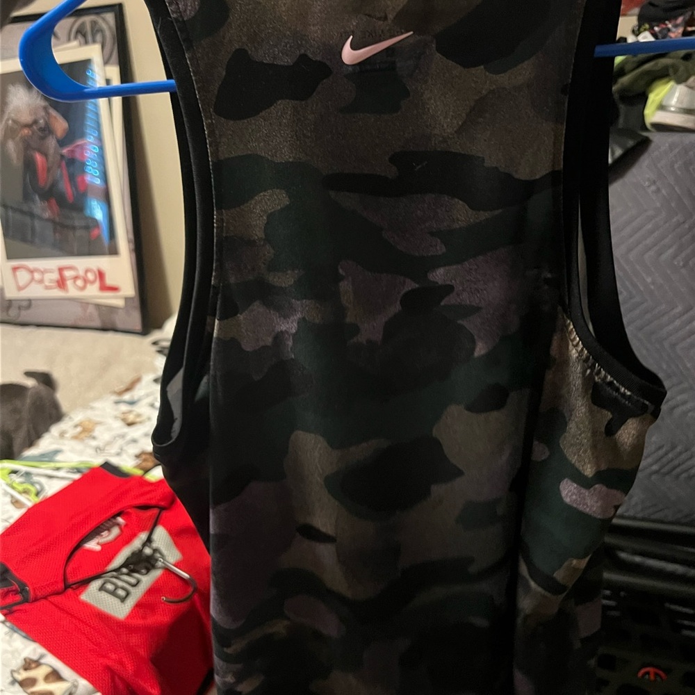 Nike Kids Camo One Piece in Black and Green